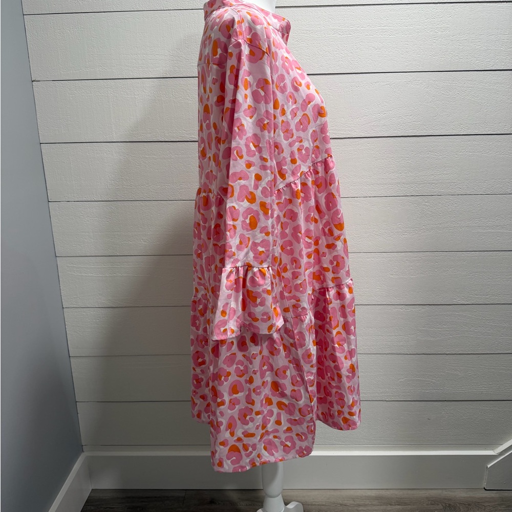 Michelle McDowell Pink/Orange Flowy Tiered Dress…. - Picture 8 of 12